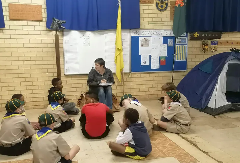 Cubs working on their Sportsman Interest Badges, photo 2