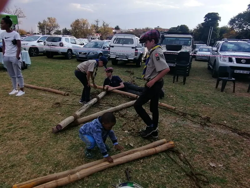 Our scouts build a suspension bridge for the Jeppe Highland Gathering, photo 26