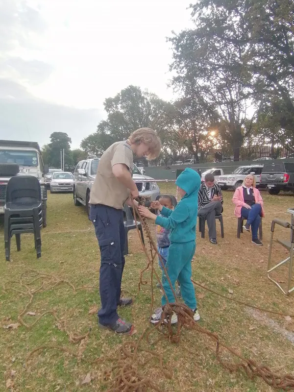 Our scouts build a suspension bridge for the Jeppe Highland Gathering, photo 32