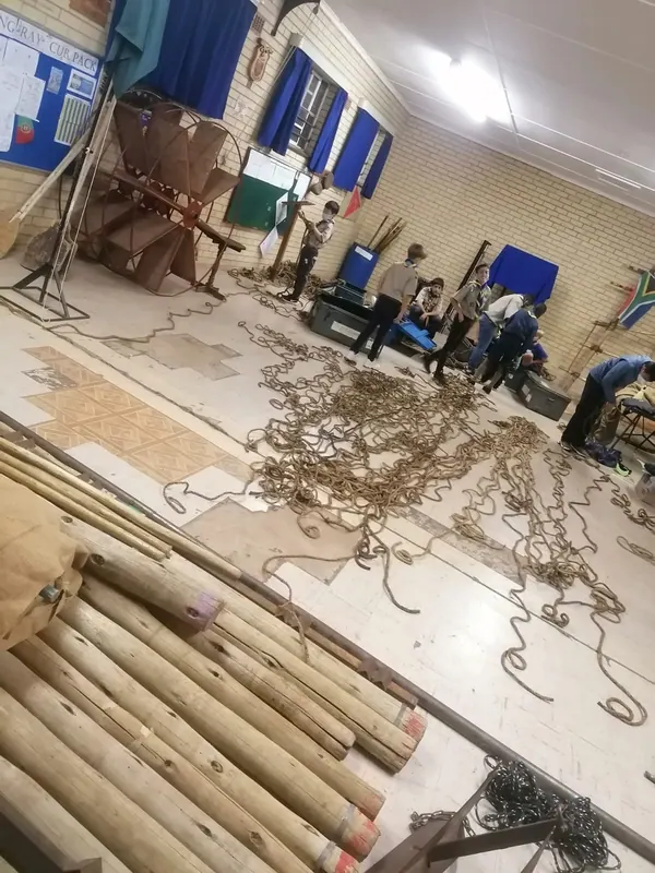 Our scouts build a suspension bridge for the Jeppe Highland Gathering, photo 36
