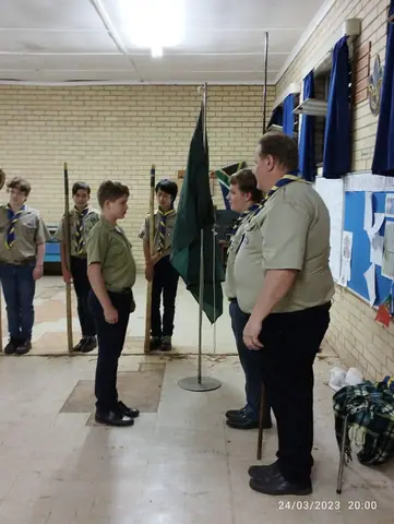 An artist badge and a new scout