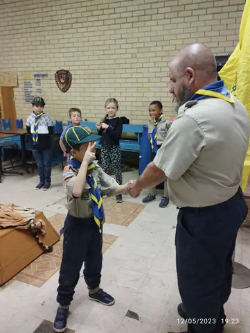 Badges and celebrations at 1st Kengray